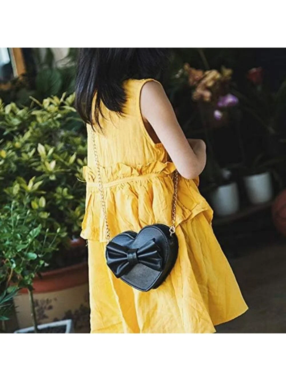 Cute Heart-Shaped Mini Coin Purse with Bowknot - Crossbody Handbag Wallet for